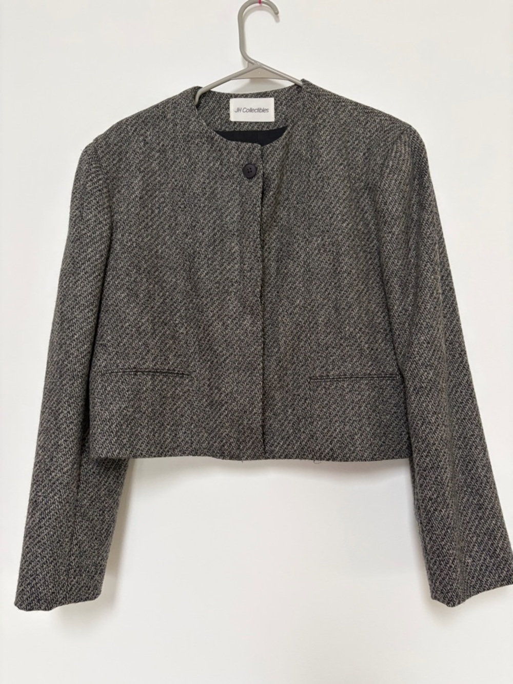 JH Collectibles Vintage Wool Cropped Blazer Gray Size 10/12